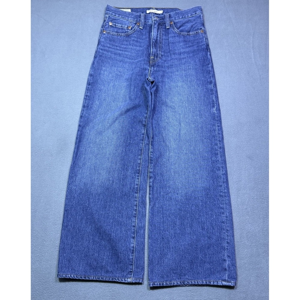 Levis Premium Jeans Womens 27x28 Ribcage Wide Leg Baggy Relaxed Hippie Boho USA